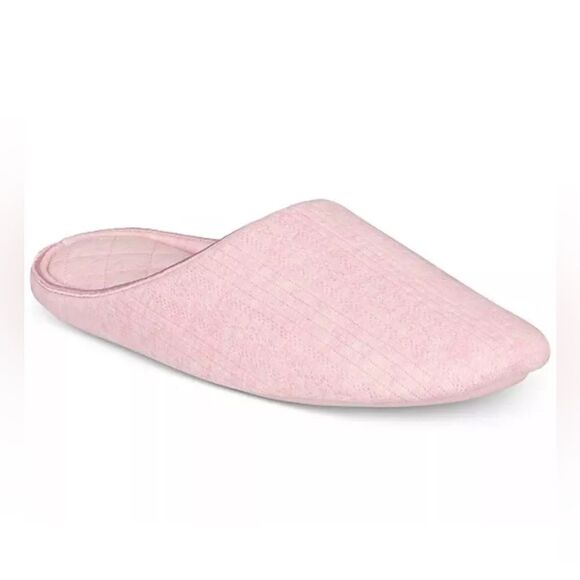 Charter Club Pointelle Closed-Toe Slippers PINK - Picture 2 of 4
